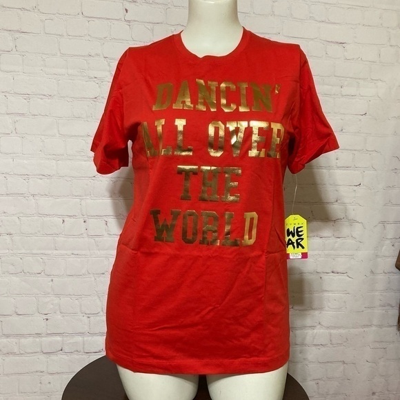 Zumba Fitness Tops - ZUMBA T-Shirt “Dancin’ All Over The World” customazible 100% cotton M/L